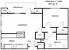 1 bedroom floor plan